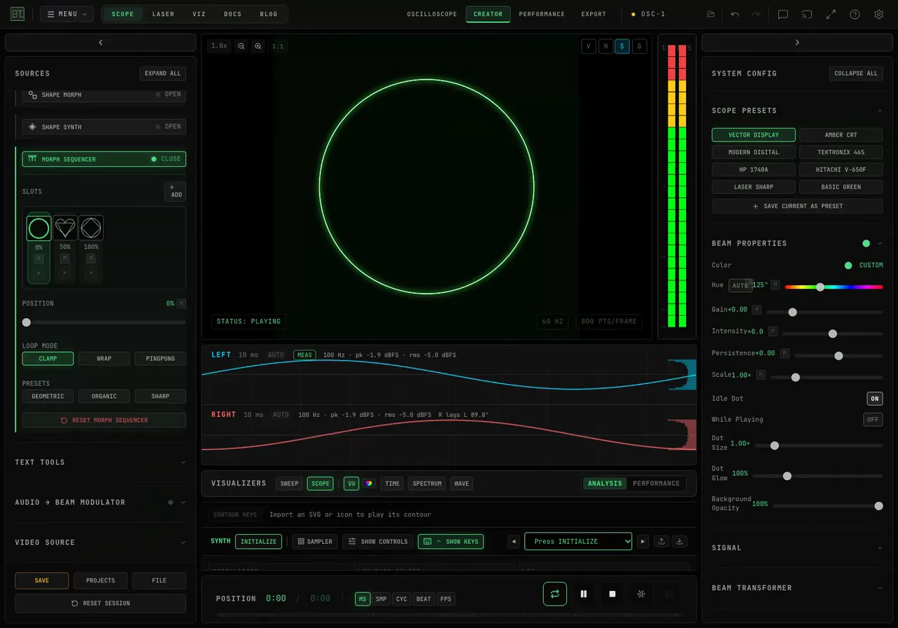 How Do I Morph Between Shapes on an Oscilloscope?