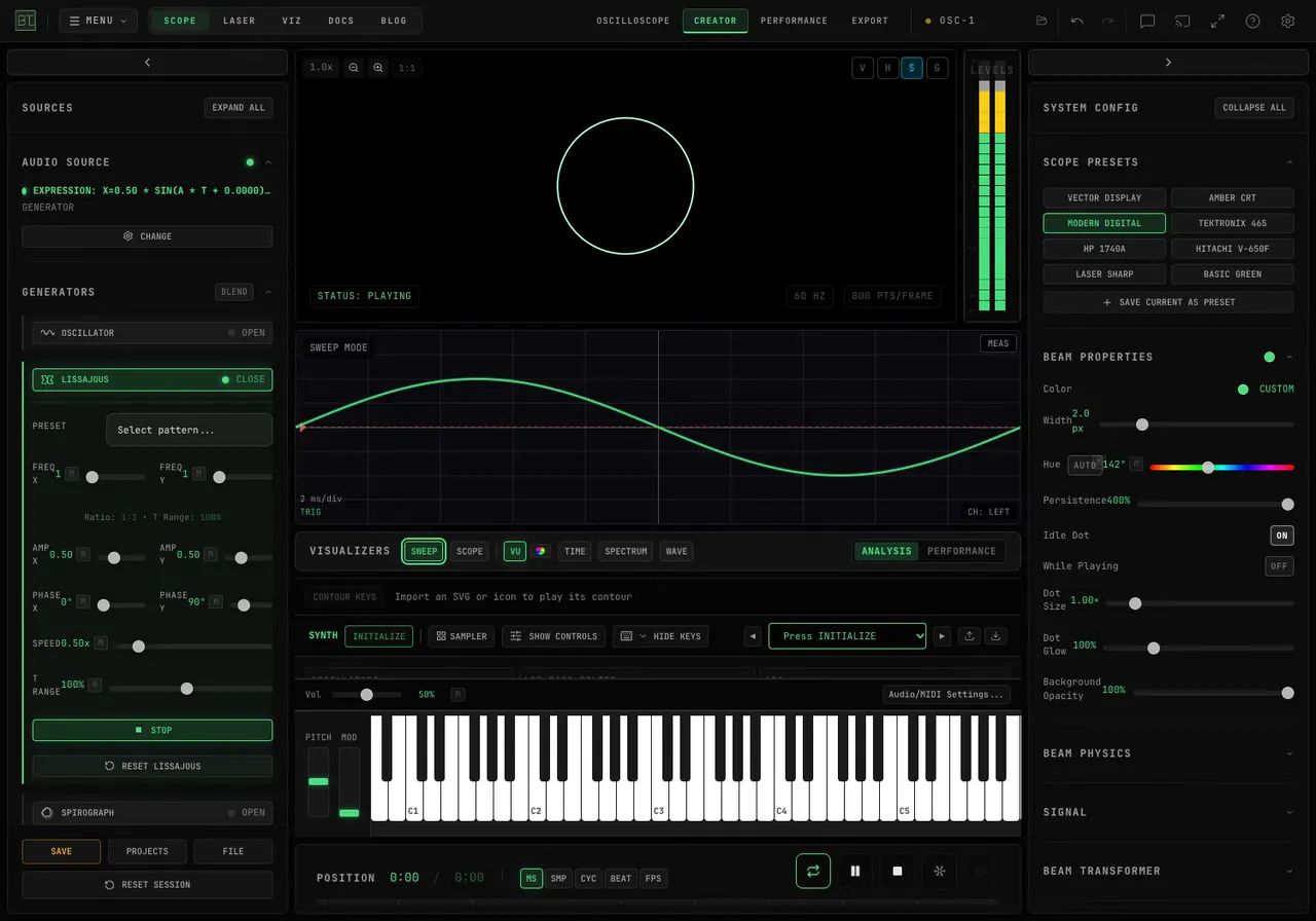 How Do I Stop a Waveform from Rolling in OSC-1?
