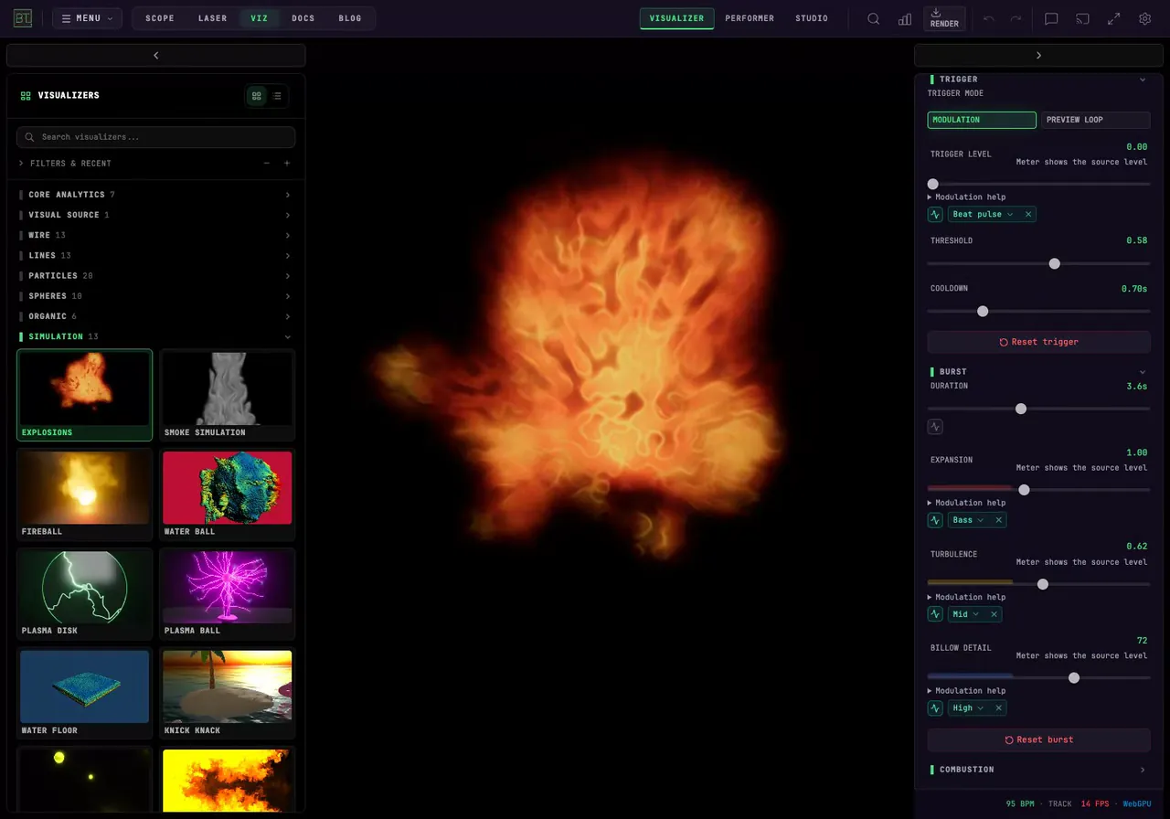 How Do I Trigger Fireball Visuals with Music?