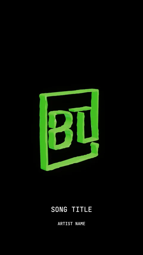 A solid BeamTracer logo with depth in a vertical music video