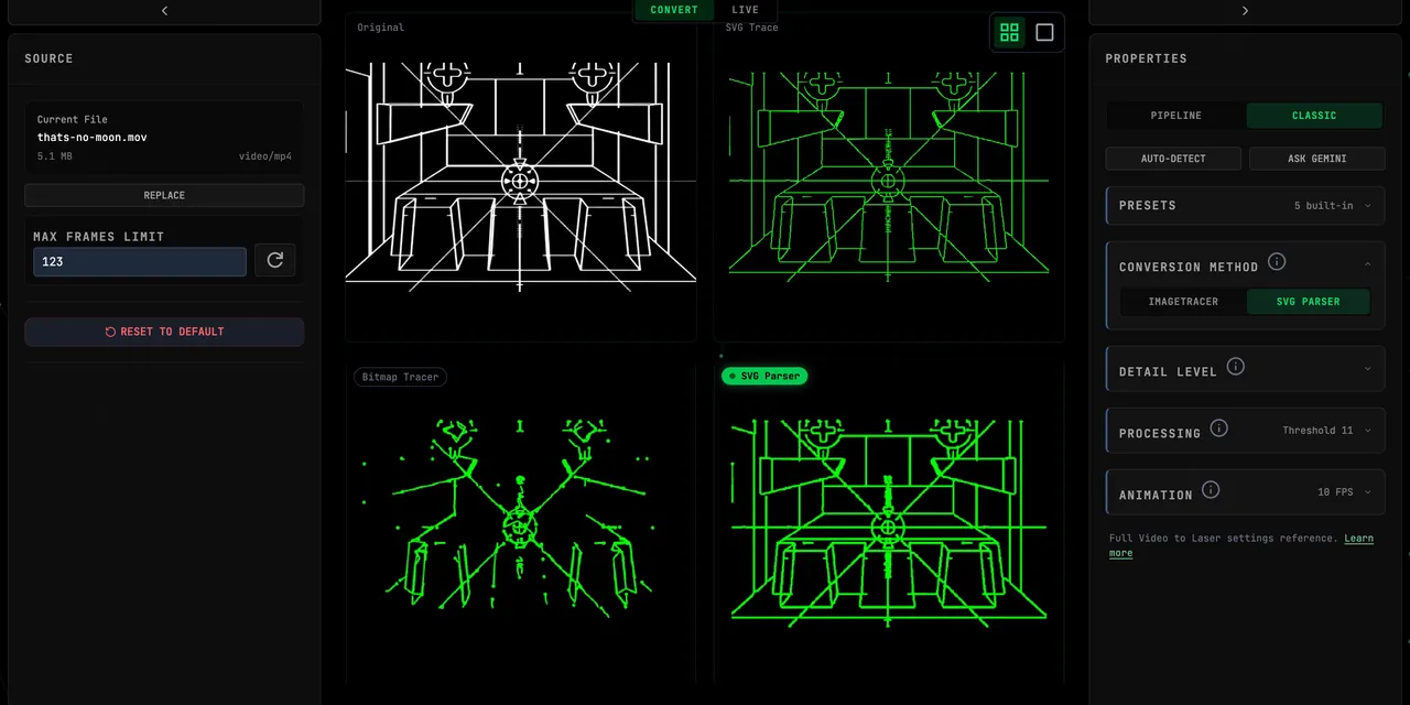 BT LASER STUDIO — VIDEO TO LASER