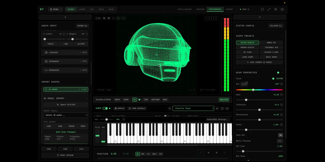 OSC-1 OSCILLOSCOPE — 3D TO OSCILLOSCOPE