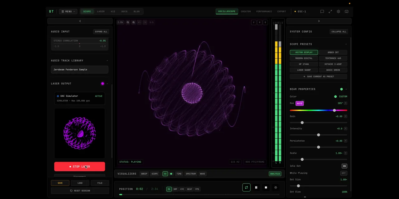 OSC-1 OSCILLOSCOPE — LASER OUTPUT
