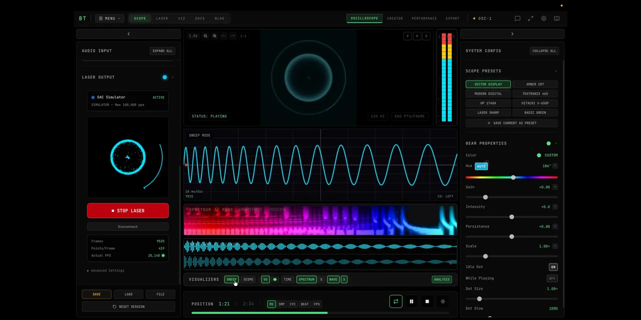 OSC-1 OSCILLOSCOPE — STACKED VISUALIZERS