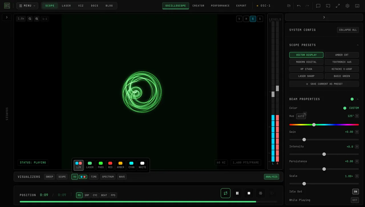 OSC-1 OSCILLOSCOPE — VU COLORS