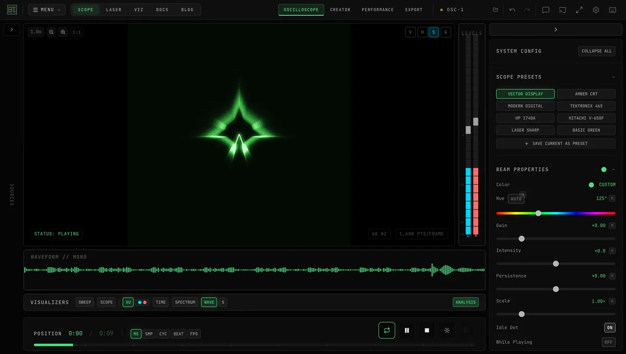 OSC-1 OSCILLOSCOPE — WAVE VISUALIZER