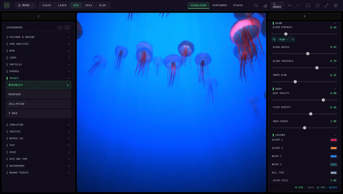 AUDIO VISUALIZERS — BIOJELLY