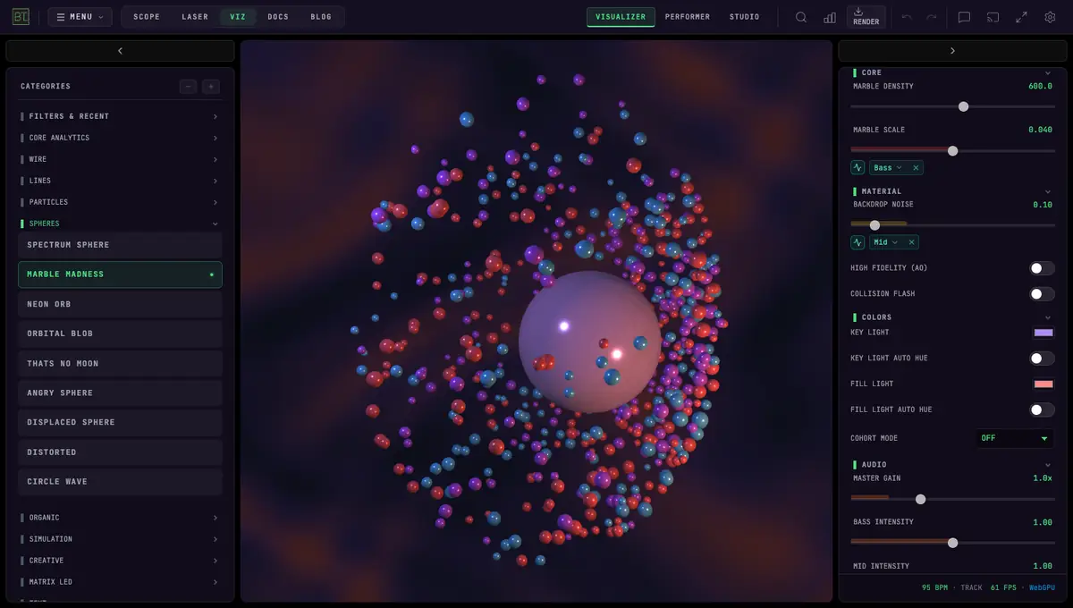 AUDIO VISUALIZERS — MARBLE MADNESS