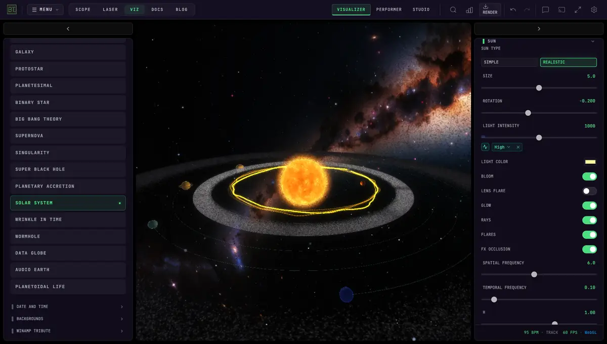 AUDIO VISUALIZERS — SOLAR SYSTEM