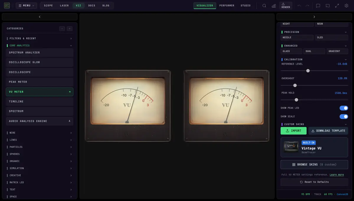 AUDIO VISUALIZERS — VU METER