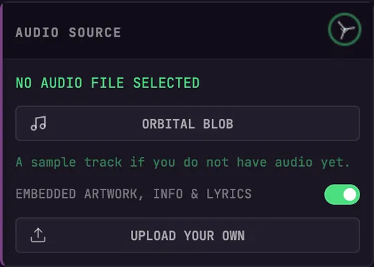 BeamTracer Studio importing embedded artwork, title and artist from an MP3