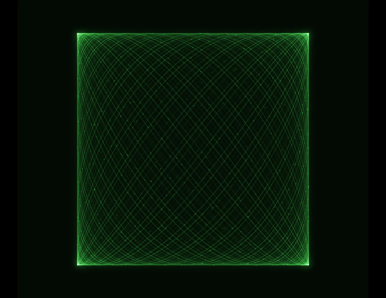 An equal-tempered C–E third leaves changing overlapping traces at the same display persistence