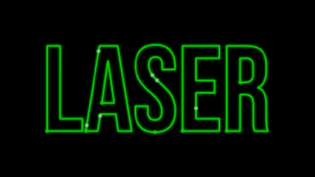 SPARKLE: sparse white accents moving over the LASER outlines