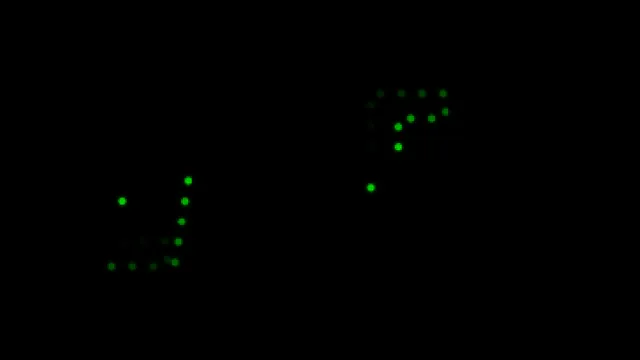 TRACER: dotted comet tails running around the LASER letter outlines