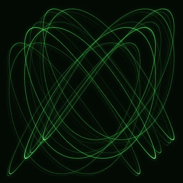 WOBBLE: the figure rocking as a 21 Hz wobble drifts its phase, Amount 0.4