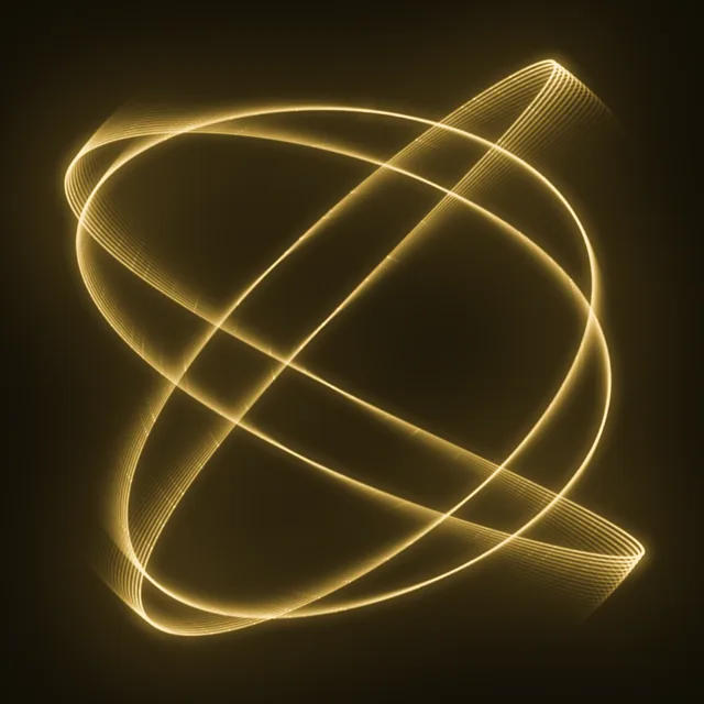 AMBER CRT: a warm amber beam with a soft glow and long trails on a lit tube face