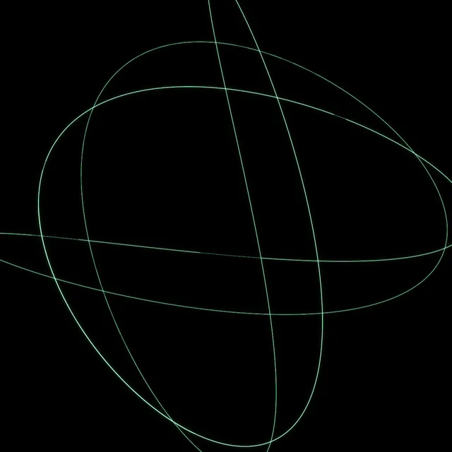 LASER SHARP: a razor-thin green line with a tight halo