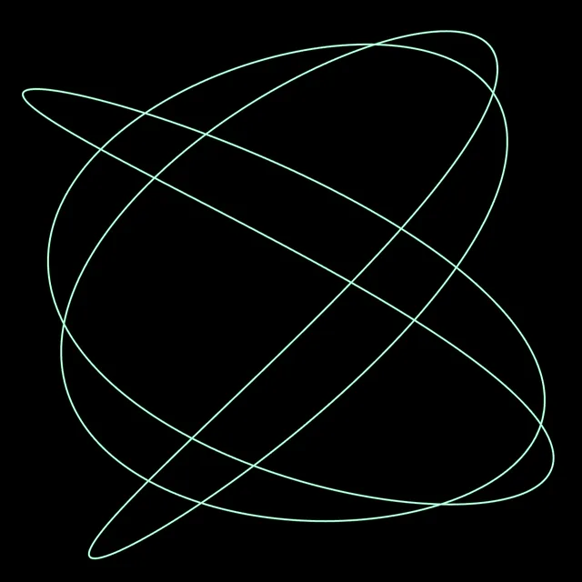 MODERN DIGITAL: a thin, clean yellow-green teal line with no trails