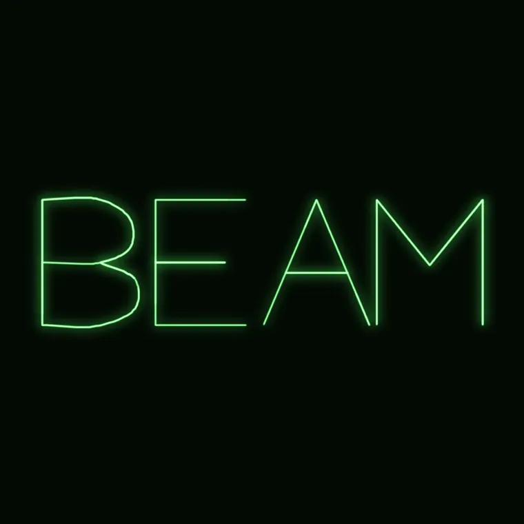 BEAM text animated with WRITE