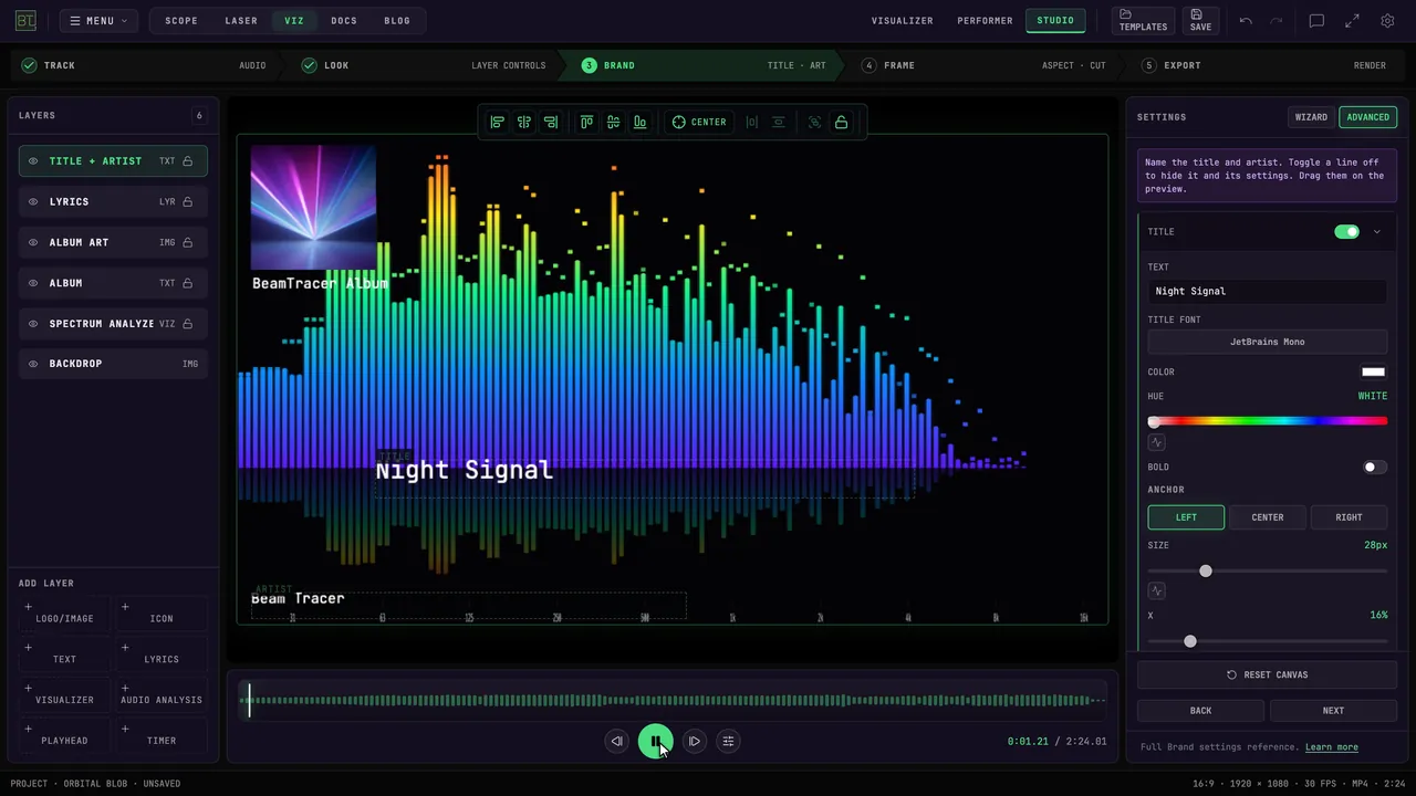 Title cues during playback