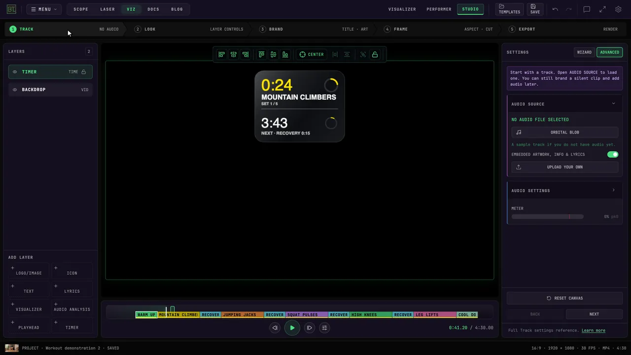 An imported project keeps the layout and asks you to load the track again.