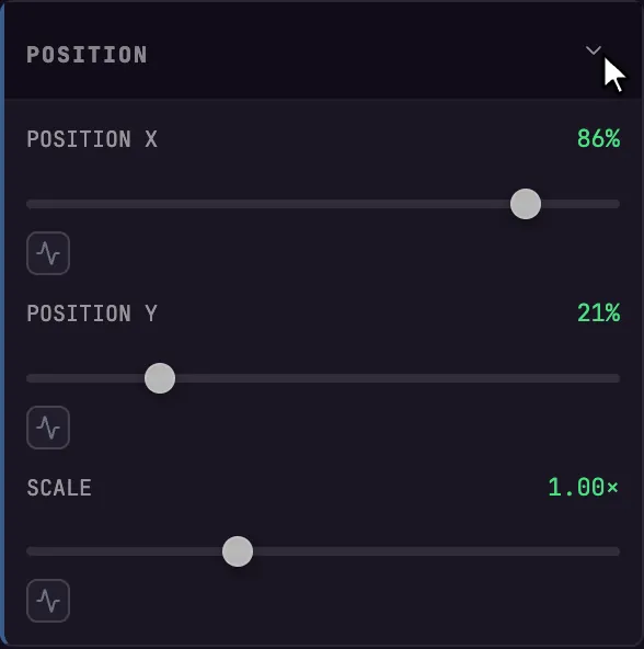 Advanced Position controls