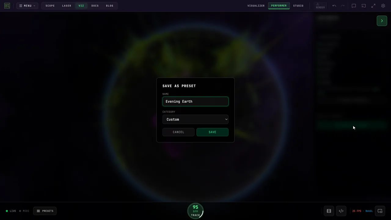 Name and categorize a Performer preset