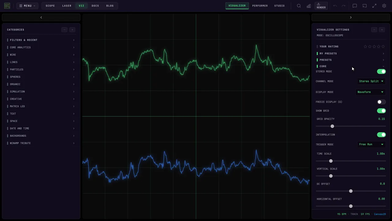 Switch between stereo and a single channel