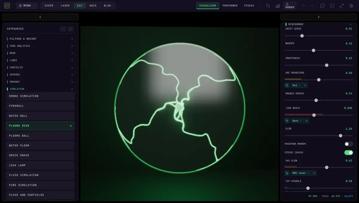 AUDIO VISUALIZERS — PLASMA DISK