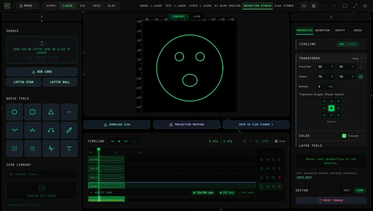 BT LASER STUDIO — ANIMATION STUDIO